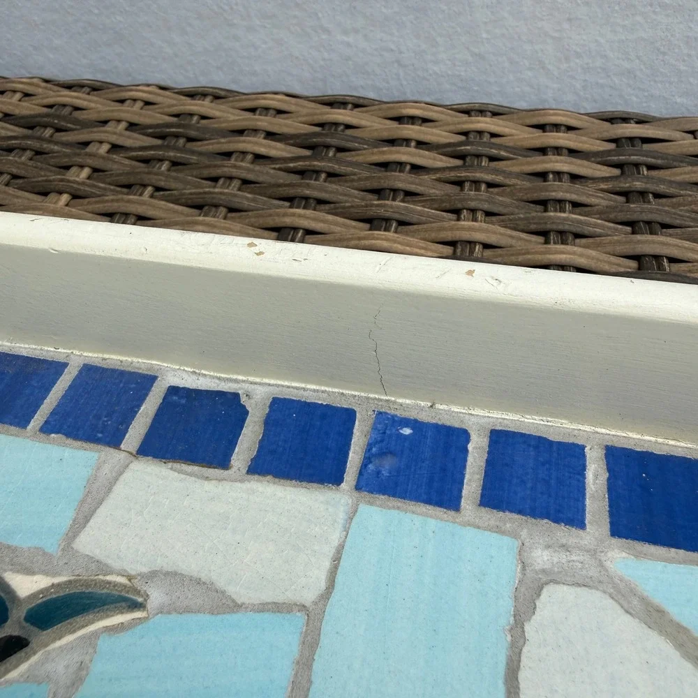 Handmade Mosaic Sailboat Serving Tray Wooden Coastal Nautical Decorative 19x12